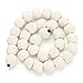 Linsoir Beads Nice White Volcanic Lava Lock Beads Natural Stone Loose Beads Essential Oil Jewelry Appro 10mm 40cm/Strand