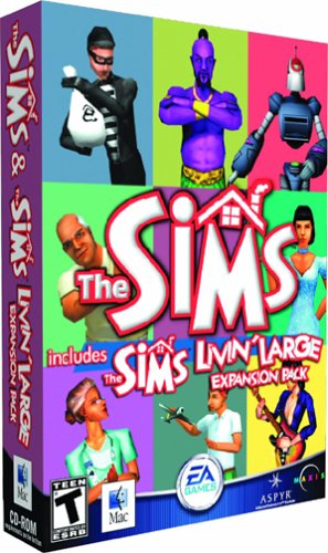 The Sims and The Sims Livin' Large Expansion Pack (Mac)