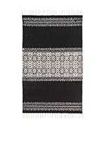 Concept Luxury Alfombra Fringes Blanco/Negro