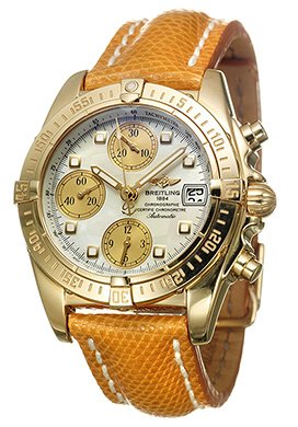Breitling K1335812-A579-161Z Chrono Cockpit White Mother-of-Pearl Dial Leather Lizard Men's Automatic Chronograph, Chronometer Watch