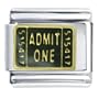 Admit Ticket Black Italian Charms