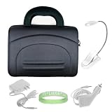 Black Nylon Amazon Kindle DX Hard Shell Carrying Case + White Rapid Kindle DX Car Charger + White Kindle DX Wall Charger + White Ebook Reader LED Light + Vangoddy tm, Live*Laugh*Love wrist band!!!(Kindle DX Not Included)