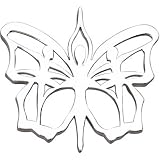 14K White Gold Butterfly Ballet Pendant - 28.50x30.50mm