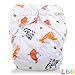 LBB One Size Reusable Pocket Cloth Diapers for Baby Girls and Boys, Zebra