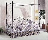 Sunburst Sandy Black Finish Day Bed w/Canopy By Acme Furniture