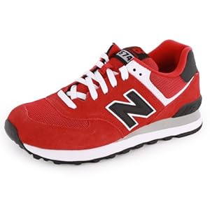 New Balance Varsity 574 Zapatillas de Ante y Malla para Mujer Rojas y Negras - 38