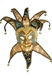 Wall Decor Jester Wearable Gold Mask for Men
