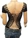 Patty Women Sexy Corset Embroidered Cap Sleeve Top Black S