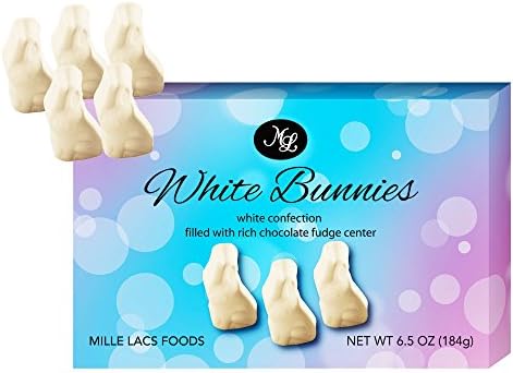 Best Gourmet Easter Clearance Sale Deal Basket Filler Stuffer White Chocolate Fudge Mini Bunnies Box 6.5 oz