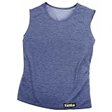 TAIGA Women's Lightweight Polartec Power Dry Sleeveless Shirt Tank, Denim, MADE IN CANADA