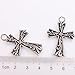 12pcs Charms Vintage Silver Cross Alloy Findings