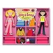 Melissa & Doug Magnetic Wooden Dress-Up Dolls Abby & Emma