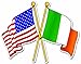 Irish-USA Flags Decal Vinyl Window Sticker
