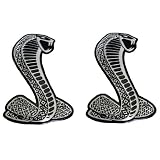 2 x Cobra Snake Aluminum Emblem Badge Nameplate Decal Logo Rare (pair set of 2) for... 