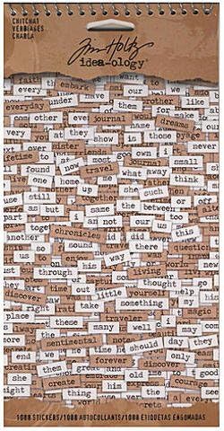 Tim Holtz Idea-Ology Paperie (Chitchat) [2 Pieces] *** Product Description: Tim Holtz Idea-Ology Paperie- Description: Chitchat- Unit: 1088 Word Stickerspaperie Encompasses Various Paper Embellishments To Add To Your Creative Projects.The Booklet ***
