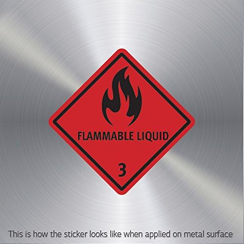 Stickers Flammable Liquid Durable Motorbike Speciality waterproof Sailboat (3 X 3 In)