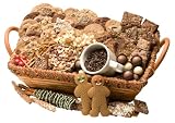 Geoff & Drew's Gingerman Holiday Gift Basket of 18 Mixed Cookies, 8 Brownies, Popcorn, Dipping Pretzels & 2 Gingerbread Men