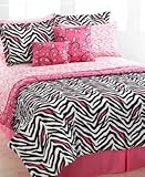 Zenia Zebra 10 Piece Full Reversible Comforter Set Bedding Queen