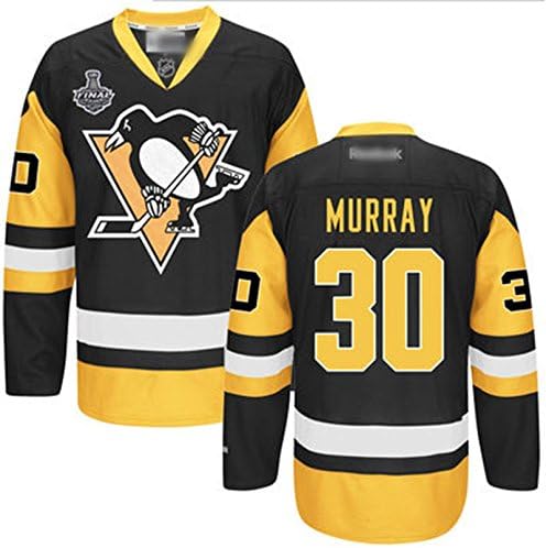 Pittsburgh Penguins 30 Matt Murray Customized Black Men`s Jersey SIZE L