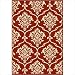 Flow Red Rug Size: 4' x 5' 6