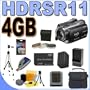 Sony HDR-SR11 60GB Hard Drive 12x Optical Zoom HD Camcorder BigVALUEInc Accessory Saver 4GB FH100 Lithium Battery/Rapid Charger Filter Kit Bundle