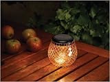 from Smart Solar Solar Powered Amber mosaic glass table lantern