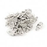 uxcell 棚のホルダー 　棚ダボ　棚受け　シェルフのピン　釘のサポート　プラスチック　シルバー　透明　金属　吸盤式　20個入り