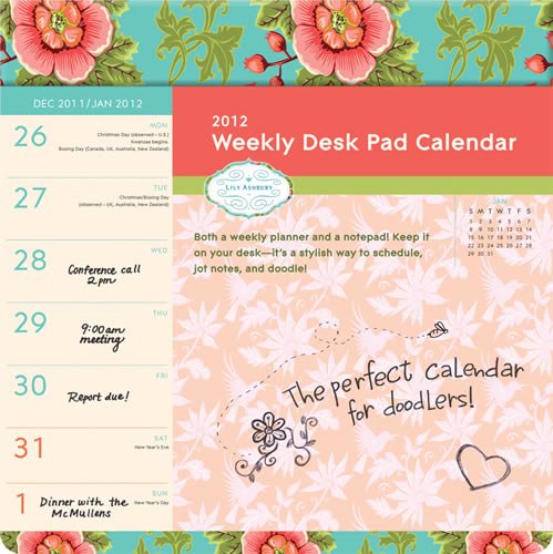 2012 Lily Ashbury Weekly Desk Pad #13003