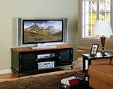 All new item Black finish wood and oak top TV / Plasma / LCD stand entertai ....