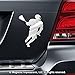 Lacrosse Male Player Car Magnet Chrome