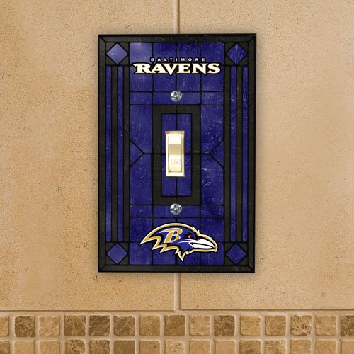 Baltimore Ravens Light Switch Cover: Single Glass