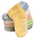 Lovely Annie Baby Children 6 Pairs Pack Non-Skid Non Slip Combed Cotton Socks 1Y-3Y