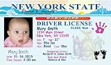 Personalized Baby Drivers License (set of 20) Birth Announcement-New York