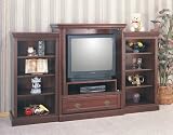 Cherry Finish Deluxe Solid Hardwoods Entertainment Center (Up to 36TV)