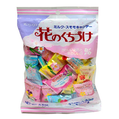 Kasugai Japanese Candy, Hana No Kuchizuke Flower Kiss, 5.1-Ounce Bags (Pack of 10) by Hard Candy