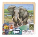 Wild Republic FSC-88024 - Holz-Puzzle, FSC Mischholz , 20 Teile, Motiv Elefant