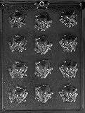 B/S SKULL W/ CROSSBONES Halloween Candy Mold Chocolate