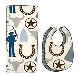 Cowboy Bib and Burp Cloth Set