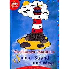 Windowcolor-Malbuch, Sonne, Strand und Meer
