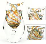 100% Handcraft Murano Glass Art Owl Rainbow