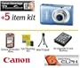 Canon PowerShot SD1300 IS Digital ELPH Camera (Blue) 12.1MP With The Canon Complimentary Accessory Kit Includes Spare Extended Life Battery Pack, LCD Screen Protectors + Flexible Mini tripod + More