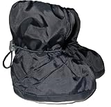 7A.M. Enfant 212 Soft -Soled Booties, Water Repellent Insulated and Quilted - Black, Medium