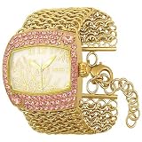 EOS Empress Watch in Gold with Pink Crystals