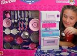Barbie Fun Fixin' Stove Playset w Stove, Pots, Pans & Accessories (1997 Arcotoys, Mattel)