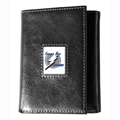 Tampa Bay Lightning Black Leather Trifold Wallet