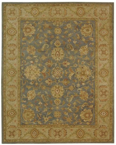 Safavieh Antiquities Collection AT312A Handmade Blue and Beige Hand-spun Wool Area Runner, 2-Feet 3-Inch by 20-Feet On Sale