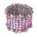 Beads, Buttons and Elastic Purple Bracelet 