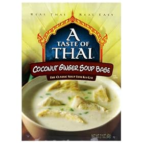 A Taste of Thai Coconut Ginger Soup Base, 2.1-Ounce Packets (Pack of 12)