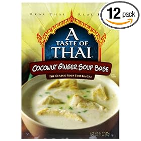 A Taste of Thai Coconut Ginger Soup Base, 2.1-Ounce Packets (Pack of 12) by A Taste of Thai