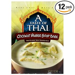 A Taste of Thai Coconut Ginger Soup Base, 2.1-Ounce Packets (Pack of 12) by A Taste of Thai